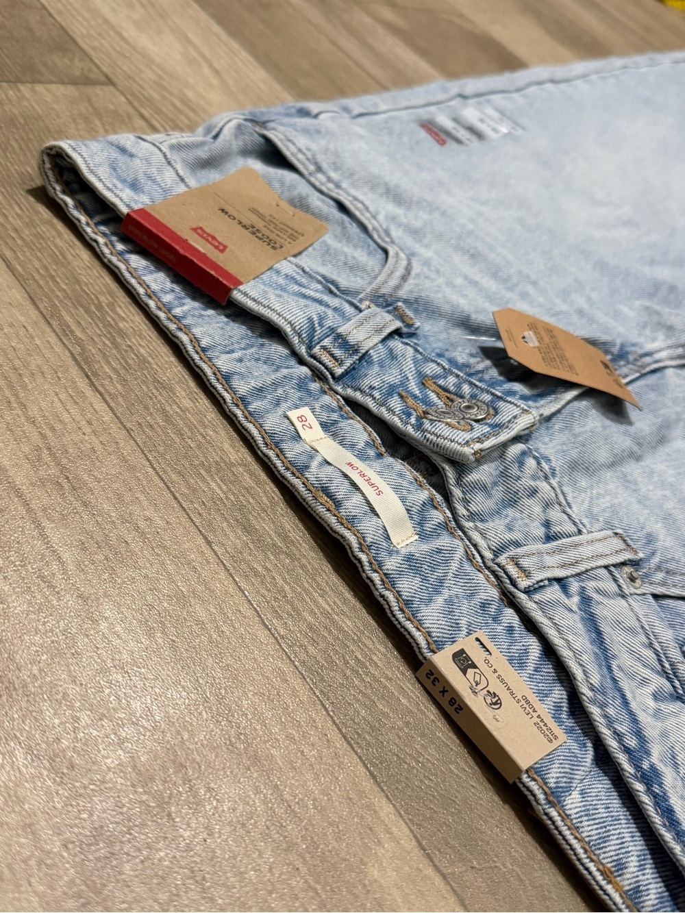 Levi's Women's Low-Rise Superlow Loose Jeans - Abraided Art 28x32 - Picture 5 of 16